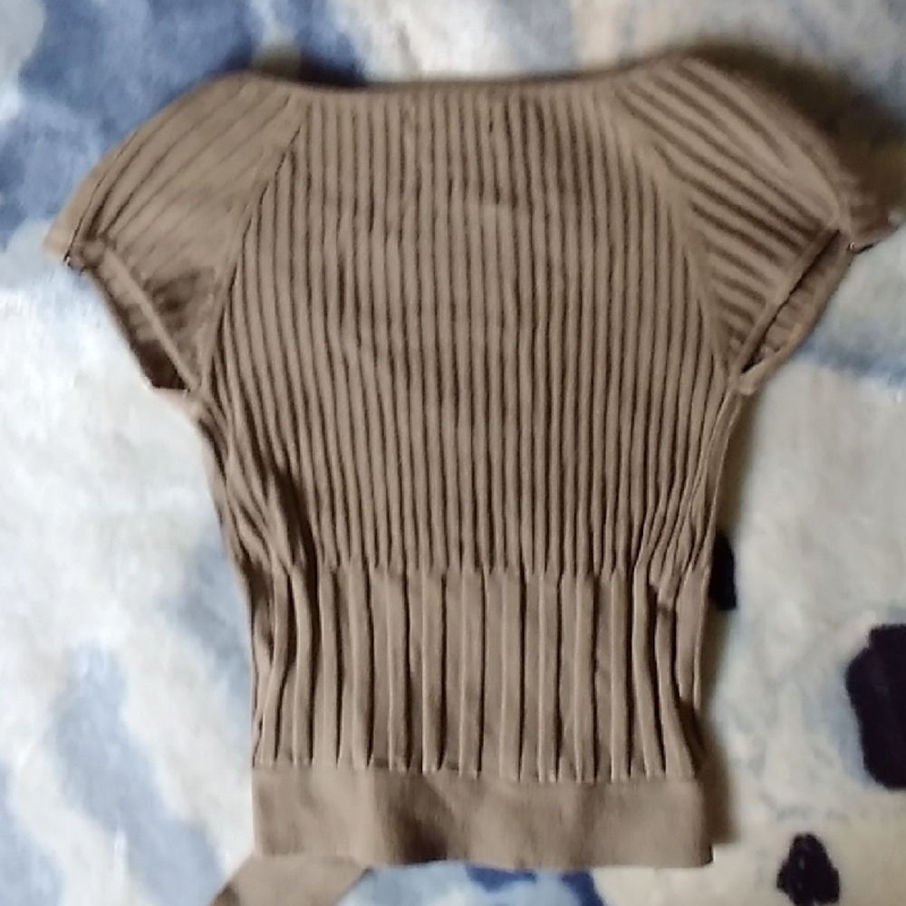 Guess Brown Ribbed Knit Top - Picture 2 of 3